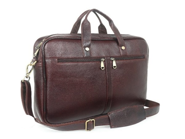 Service Provider of 17 Inch Dark Brown Leather Laptop Bag in New Delhi, Delhi, India