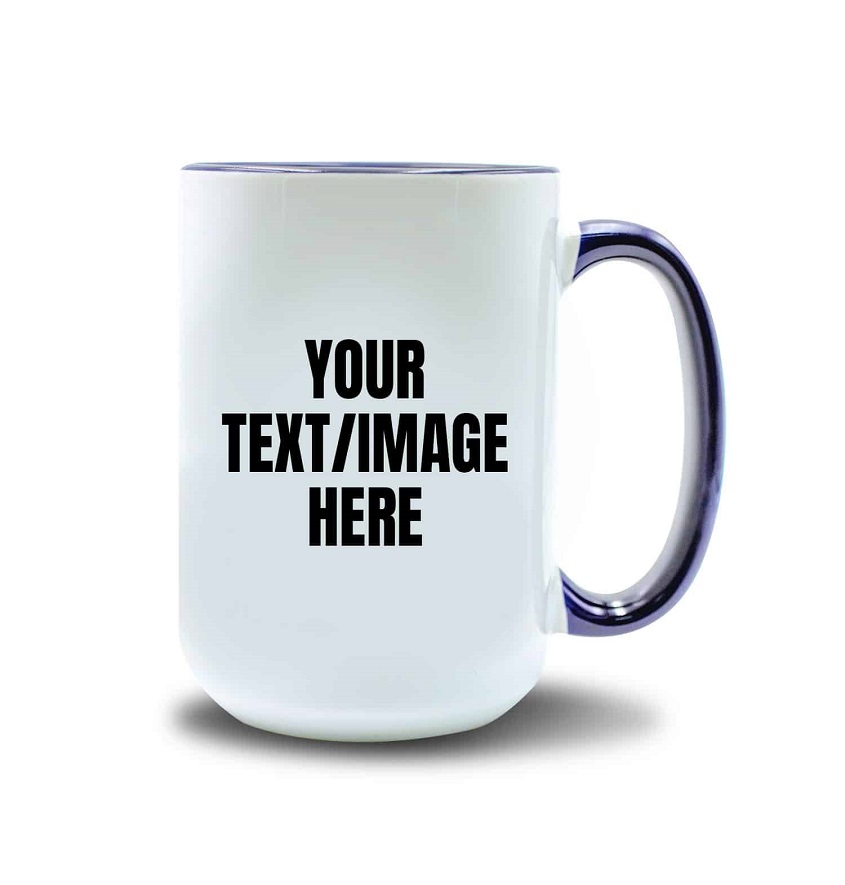 Service Provider of Blue Customized Dual Tone Photo Printed Coffee Mug in New Delhi, Delhi, India