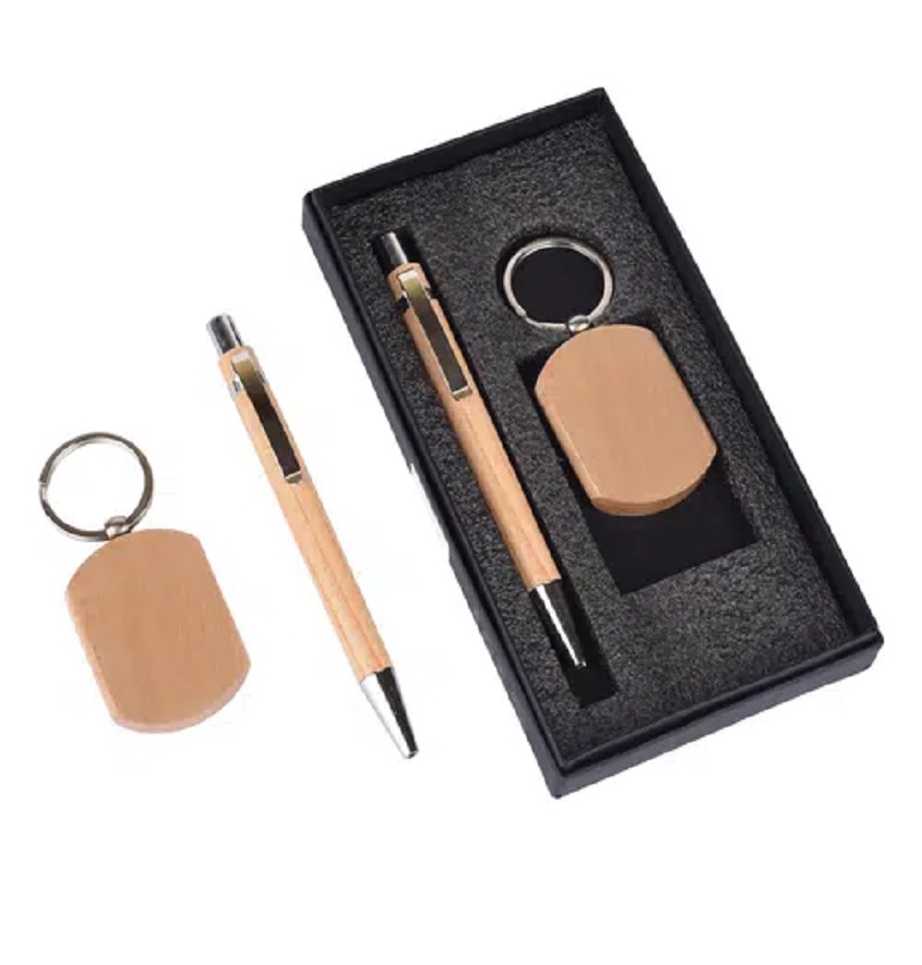 Service Provider of Corporate Gift Set Wooden Pen & Keychain in New Delhi, Delhi, India